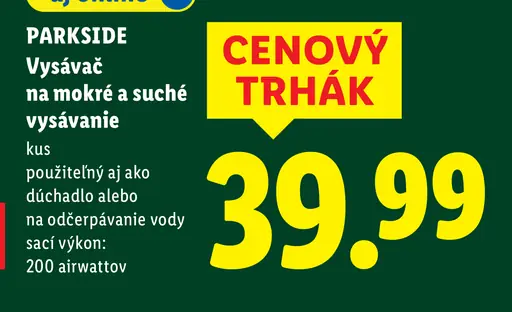 Parkside Vysávač na mokré a suché vysávanie