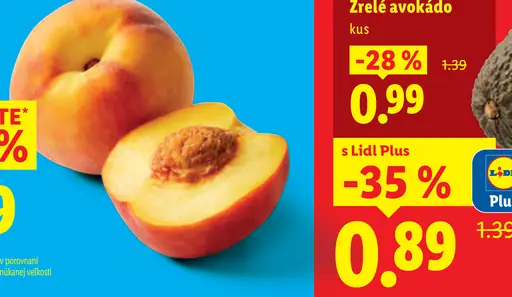 Zrelé avokádo s Lidl Plus