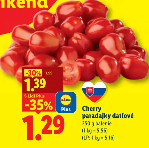 Cherry paradajky datľové