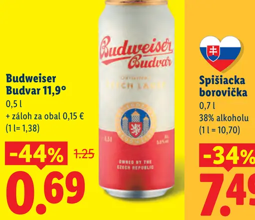 Budweiser Budvar 12° plechovka