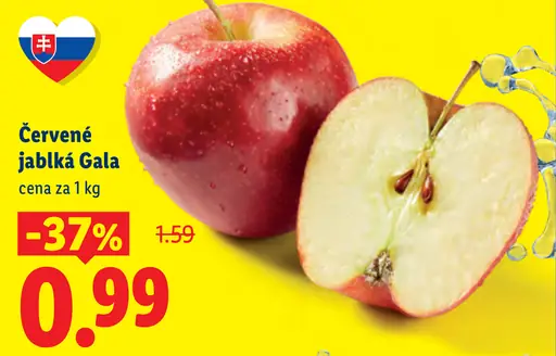 Červené jablká Gala
