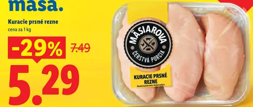 Mäsiarova kuracie prsné rezne