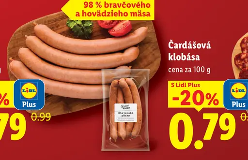 Čerstvá porcia Čardášová klobása