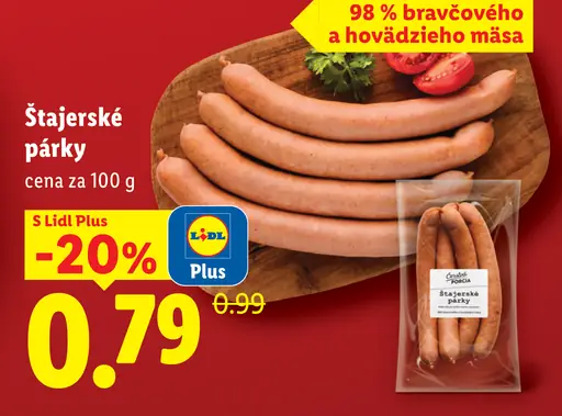 Čerstvá porcia Štajerské párky