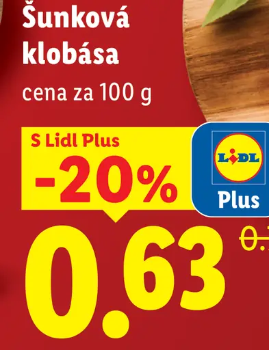 Čerstvá porcia Šunková klobása