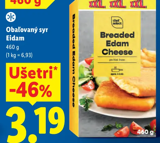 Chef Select Obalovaný syr Eidam