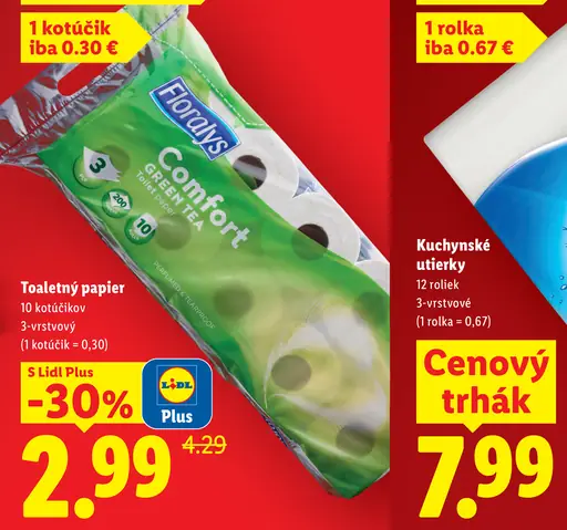 Floralys Comfort Green Tea toaletný papier