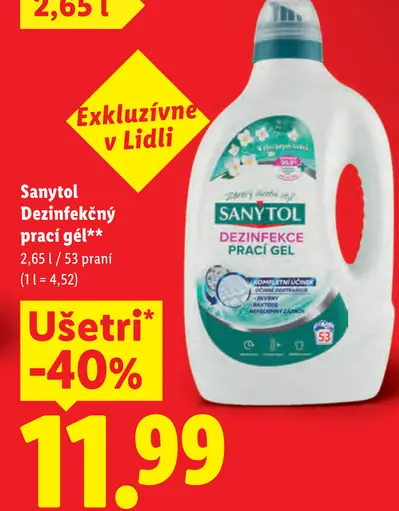 Sanytol dezinfekčný tekutý prací gél