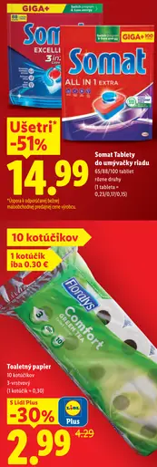 Somat tablety do umývačky riadu rôzne druhy