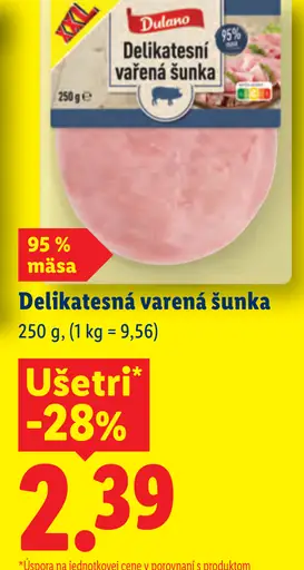 Dulano Delikatesná varená šunka