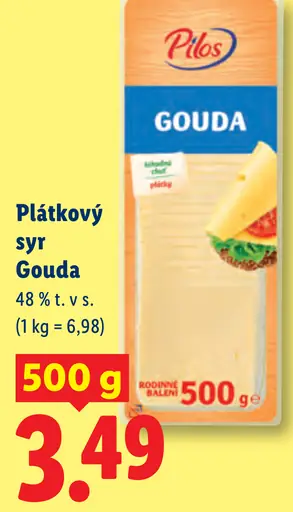 Pilos Gouda plátkový syr