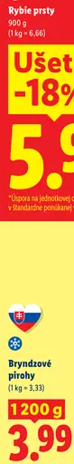 Ocean Sea rybie prsty z aljašskej tresky