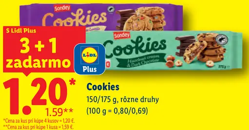 Sondey Cookies rôzne druhy