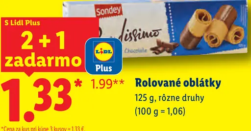Sondey Rolované oblátky rôzne druhy
