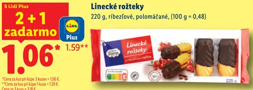 Linecké rožteky polomáčané ríbezľové