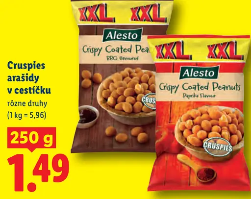 Alesto Crispies arašidy v cestíčku