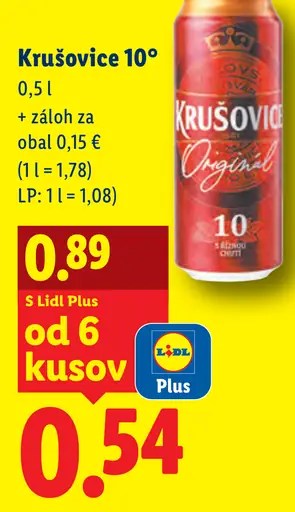 Krušovice 10° plechovka