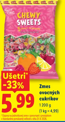 Sweet Corner ovocné želé cukríky jahoda