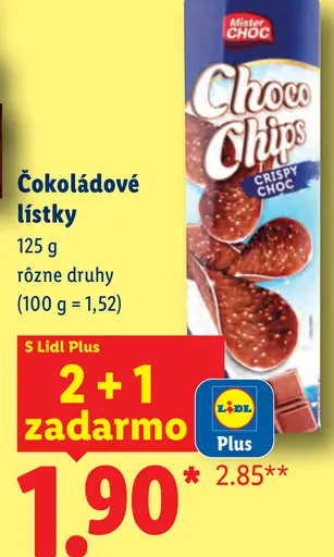 Mister Choc Čokoládové Lístky