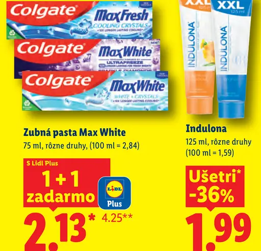Colgate Max White zubná pasta rôzne druhy