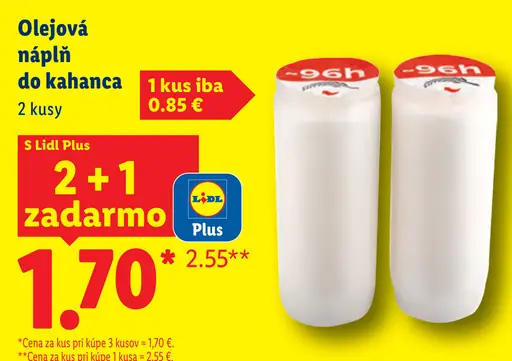 Olejová náplň do kahanca