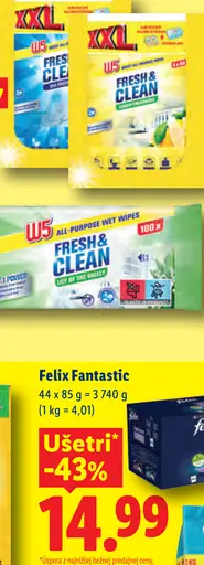 Felix Fantastic krmivo pre mačky kapsičky v želé
