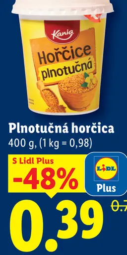 Kania Plnotučná horčica