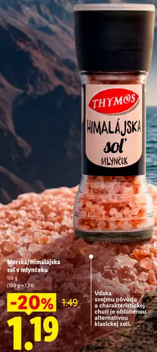 Thymos Himalájska soľ v mlynčeku