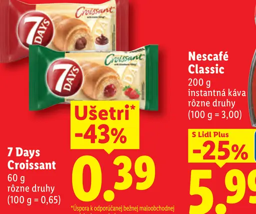 7 Days croissant 2 druhy