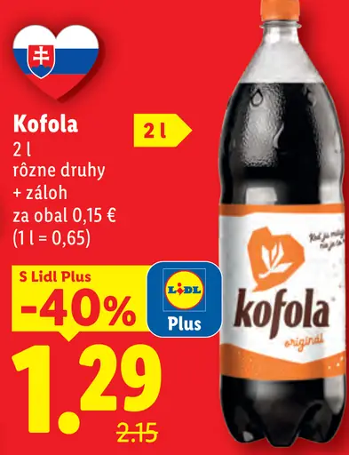 Kofola rôzne druhy