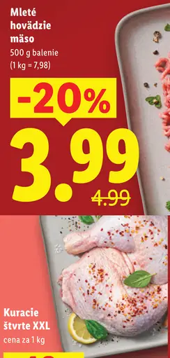 Mleté hovädzie mäso