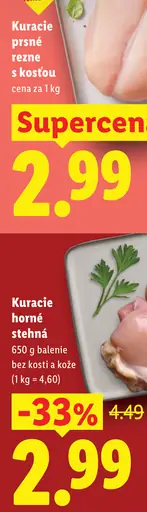 Kuracie prsnè rezne s kosťou
