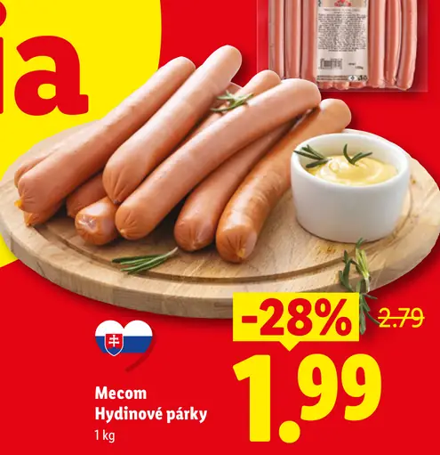 Mecom Hydinové párky