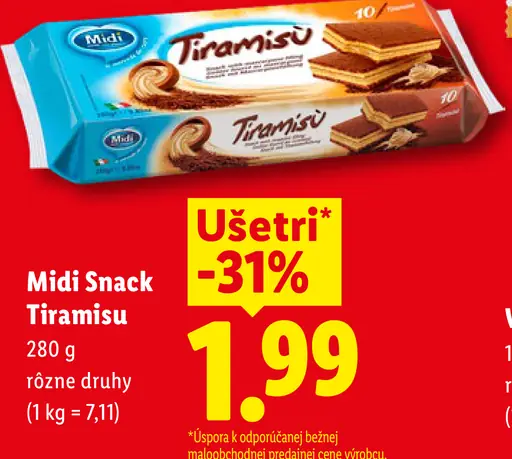 Midi Snack Tiramisu oblátky