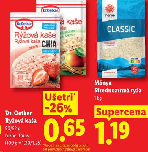 Dr. Oetker ryžová kaša