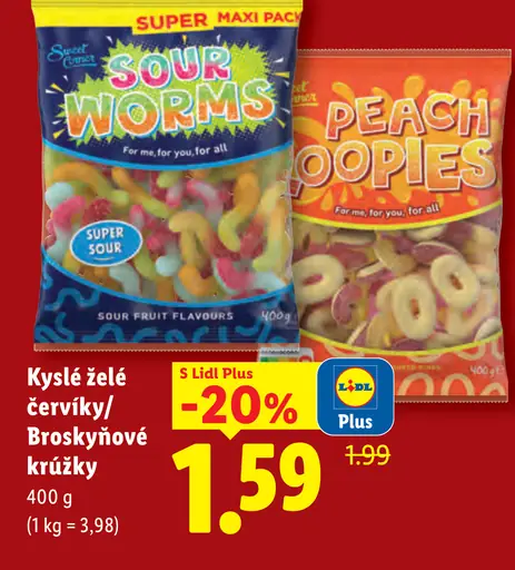 Sweet Corner kyslé želé červíky