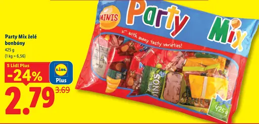 Party Mix želé cukríky