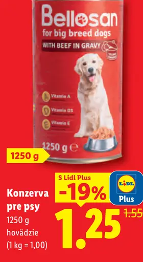 Bellosan s hovädzím mäsom krmivo pre psy