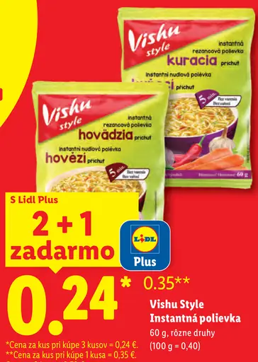 Vishu Style instantná rezancová polievka – hovädzia, kuracia