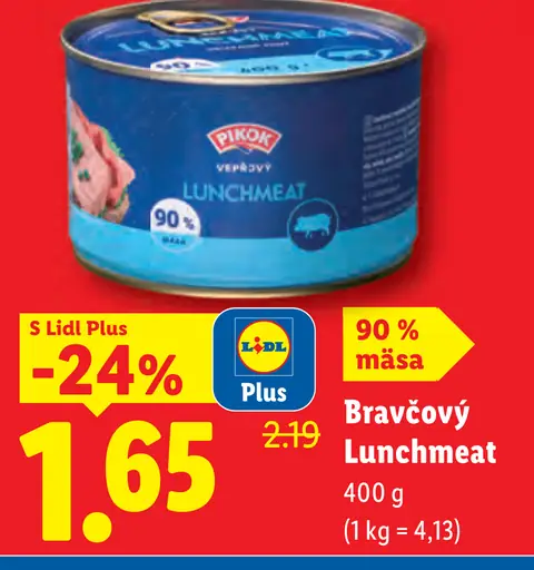 Pikok bravčový lunchmeat