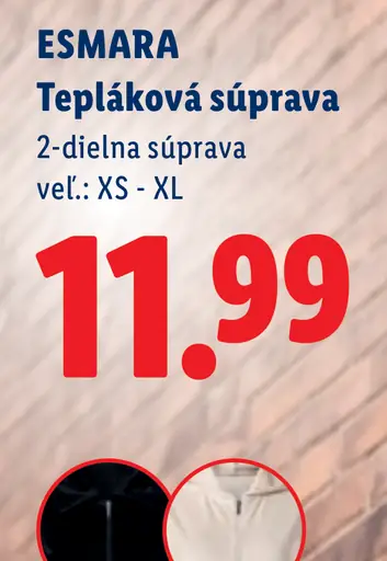 Esmara tepláková súprava, 2-dielna
