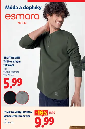 Esmara Men tričko s dlhým rukávom