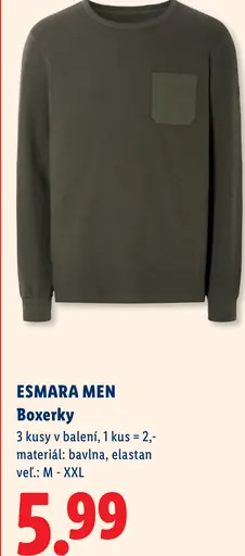 Esmara men boxerky, bavlna a elastan