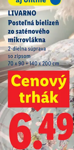 LIVARNO posteľná bielizeň zo saténového mikrovlákna, 2-dielna súprava, rozmery obliečky na vankúš 70 × 90 cm a obliečky na papl…