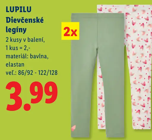 Lupilu dievčenské legíny