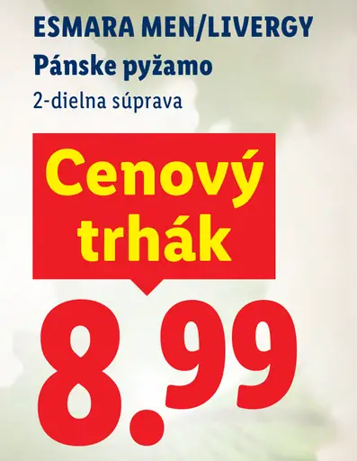 Esmara Men/Livergy pánske pyžamo, 2-dielna súprava