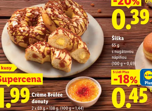 Šiška s nugátovou náplňou