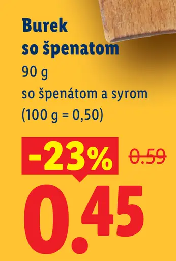 Burek so špenátom a syrom