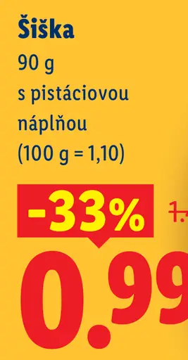 Šiška s pistáciovou náplňou
