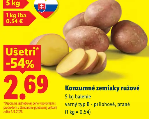 Konzumné zemiaky ružové neskoré